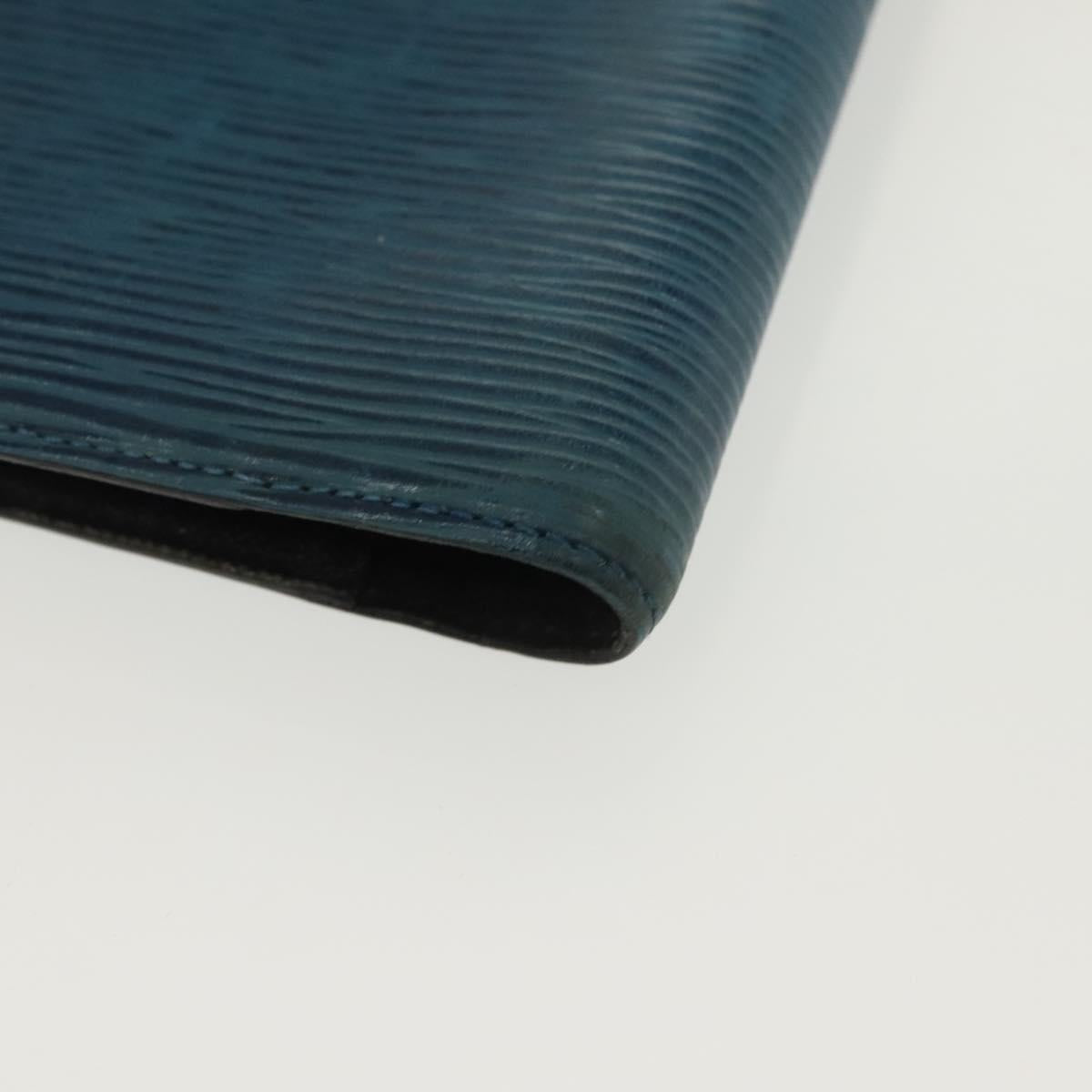 LOUIS VUITTON Epi Agenda PM Day Planner Cover Blue R20055 LV Auth bs28570