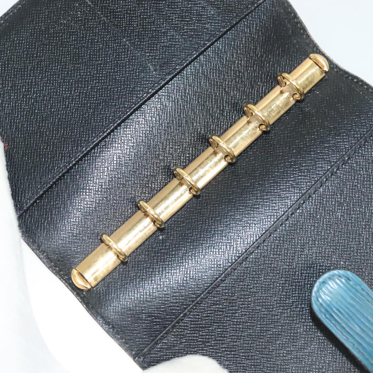 LOUIS VUITTON Epi Agenda PM Day Planner Cover Blue R20055 LV Auth bs28570