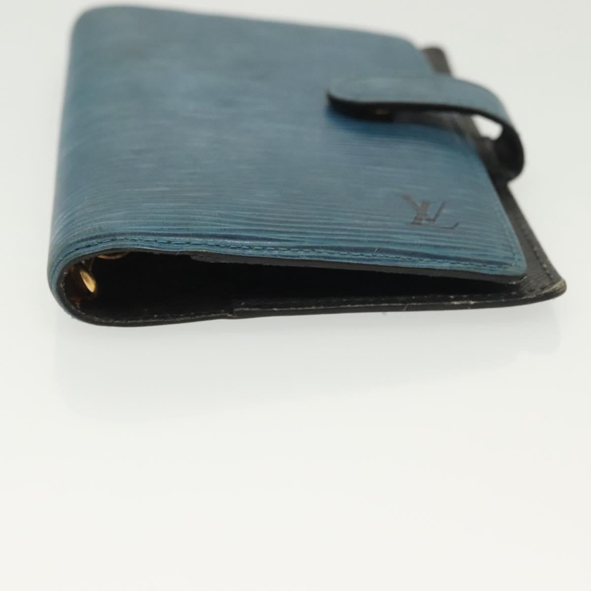 LOUIS VUITTON Epi Agenda PM Day Planner Cover Blue R20055 LV Auth bs28570