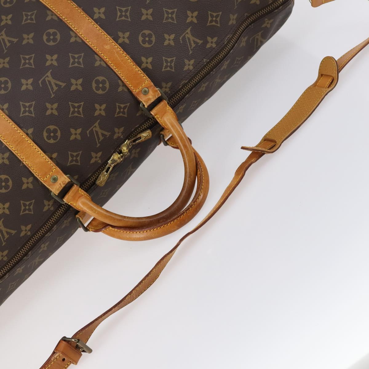 LOUIS VUITTON Monogram Keepall Bandouliere 60 Boston Bag M41412 LV Auth bs28590