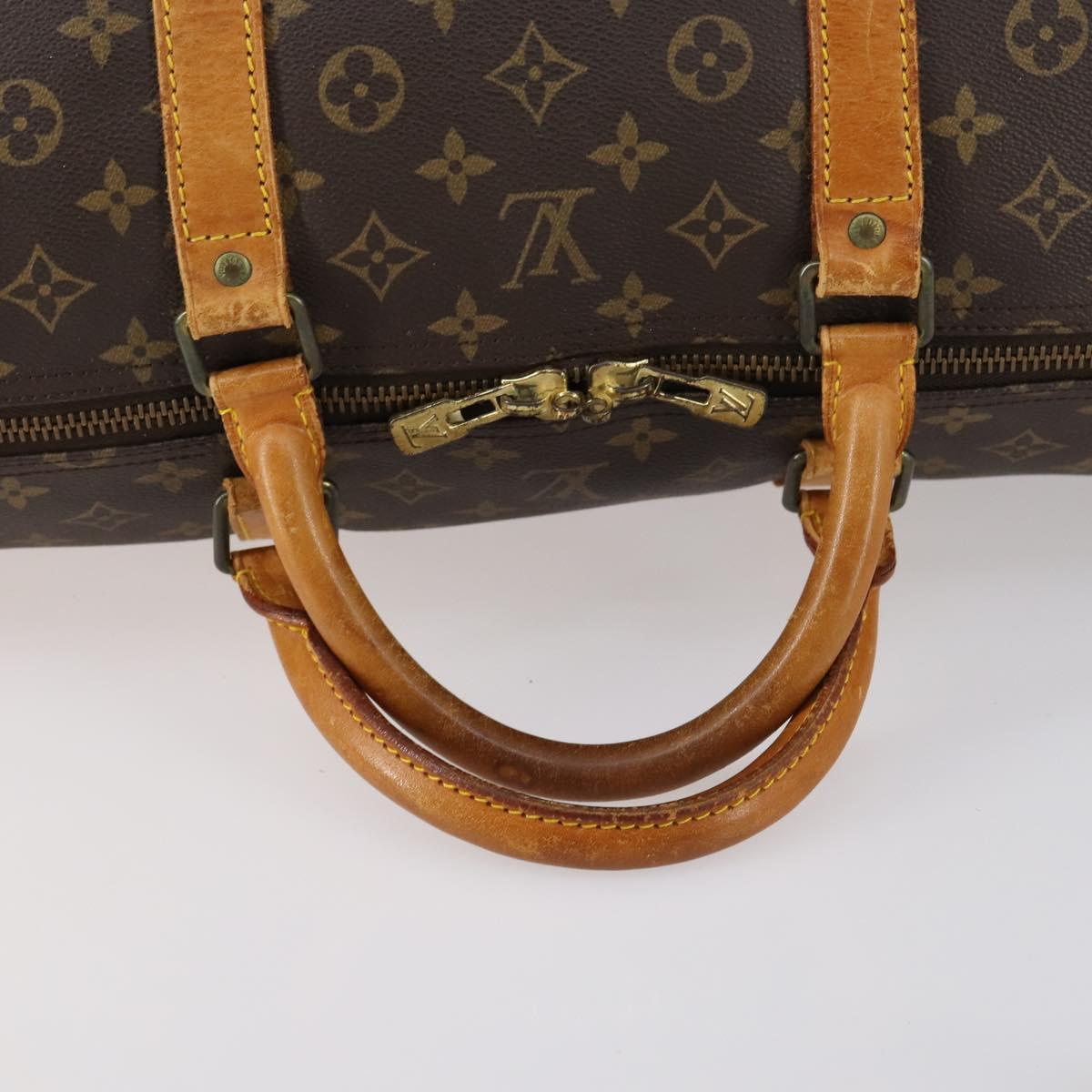 LOUIS VUITTON Monogram Keepall Bandouliere 60 Boston Bag M41412 LV Auth bs28590