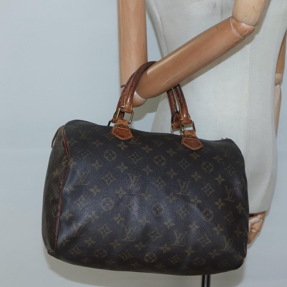 LOUIS VUITTON Monogram Speedy 30 Hand Bag M41526 LV Auth bs28595