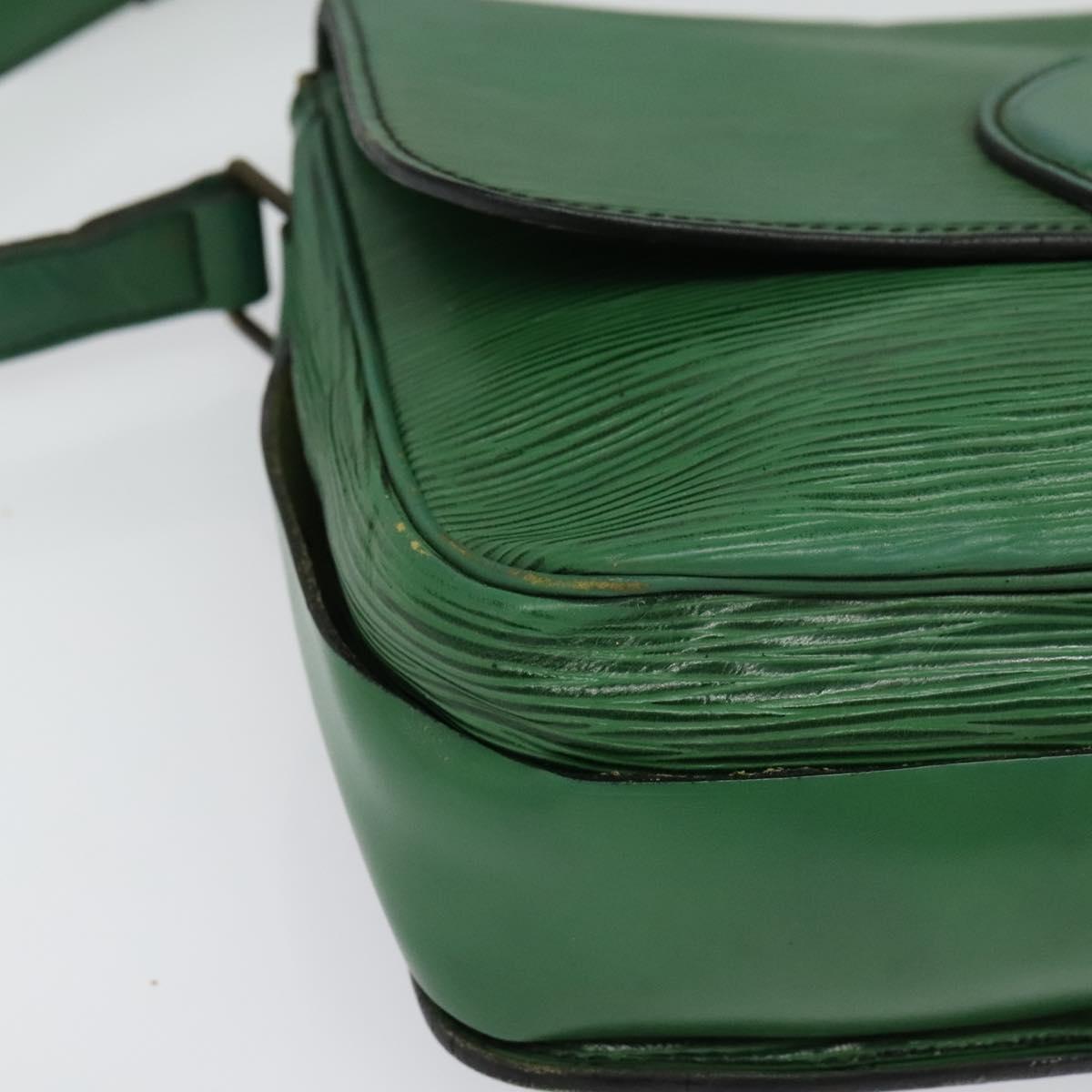 LOUIS VUITTON Epi Cartouchiere MM Shoulder Bag Green M52244 LV Auth bs28612