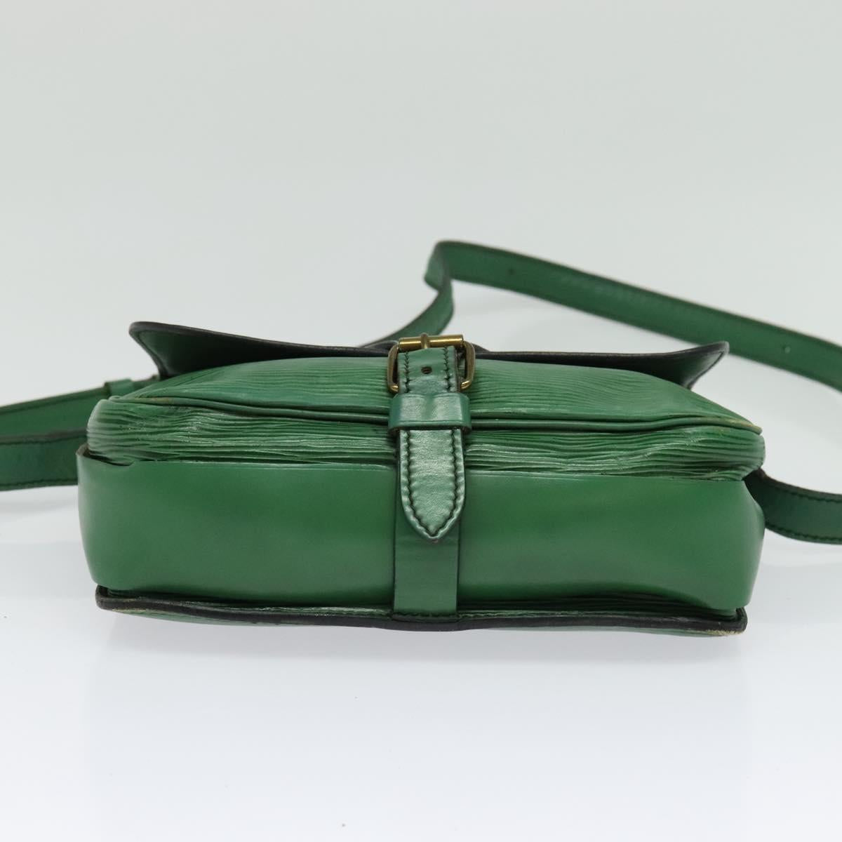 LOUIS VUITTON Epi Cartouchiere MM Shoulder Bag Green M52244 LV Auth bs28612