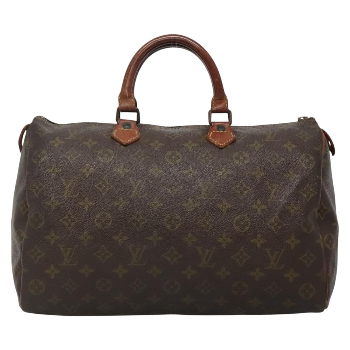 LOUIS VUITTON Monogram Speedy 35 Hand Bag M41524 LV Auth bs28622