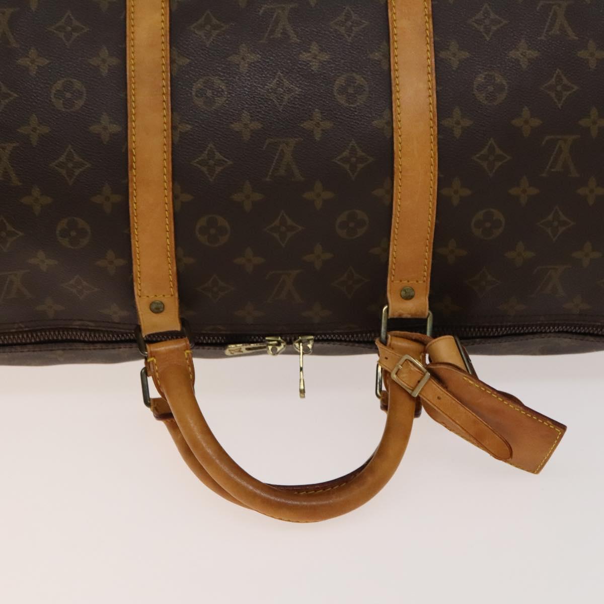 LOUIS VUITTON Monogram Keepall Bandouliere 60 Boston Bag M41412 LV Auth bs28623