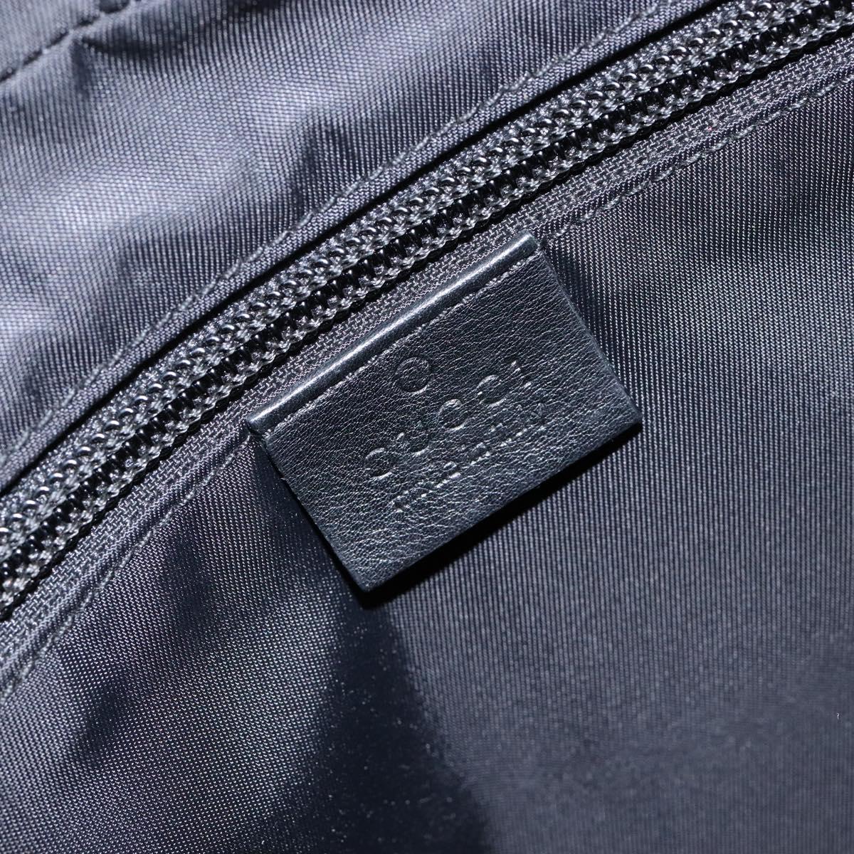 GUCCI GG Canvas Guccissima Clutch Bag Leather nylon Black 162782 Auth bs28636