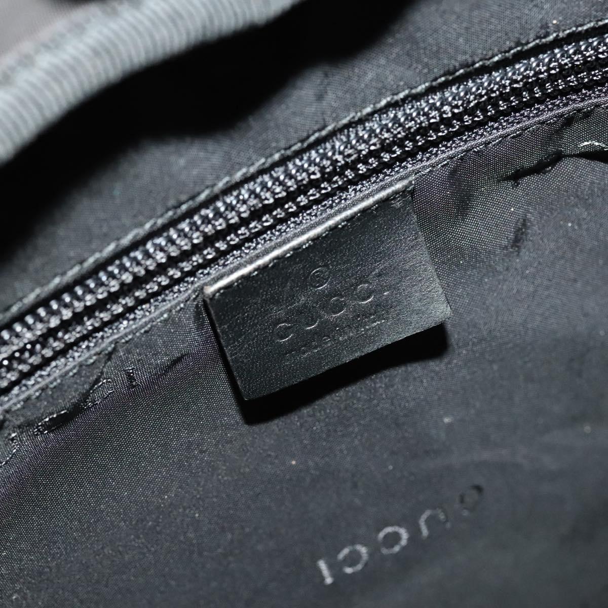 GUCCI Backpack Nylon Leather Orange Black Silver Auth bs28642