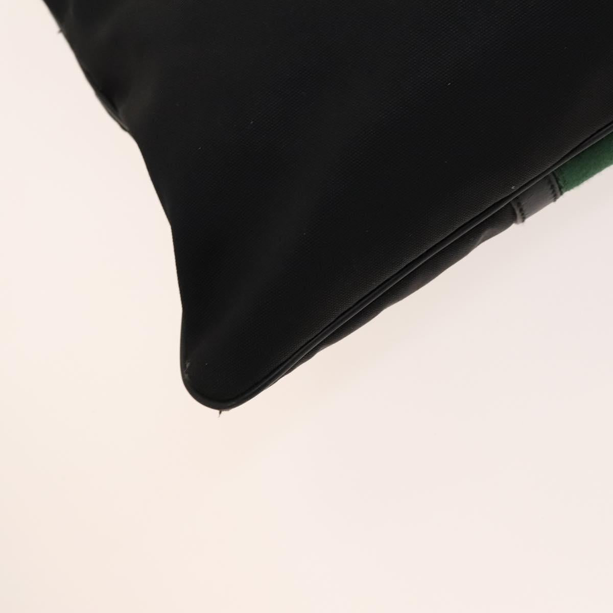 GUCCI Web Sherry Line Shoulder Bag Nylon Black Auth bs28651