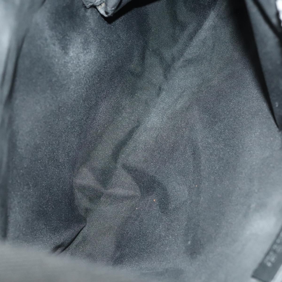 GUCCI Web Sherry Line Shoulder Bag Nylon Black Auth bs28651