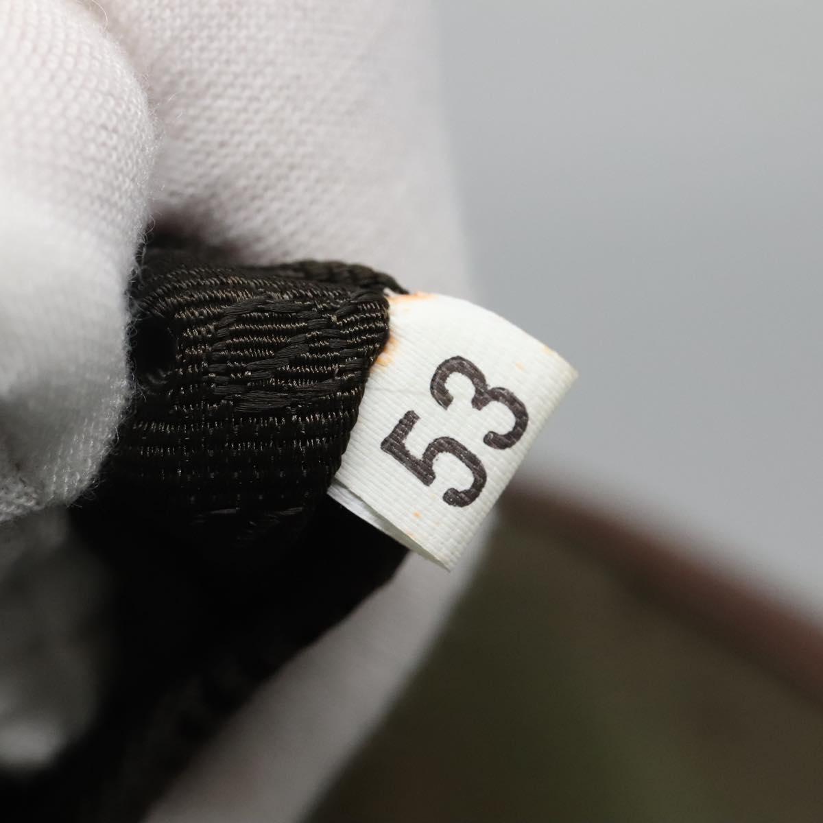 PRADA Tote Bag nylon metal Yellow Gold Auth bs28696