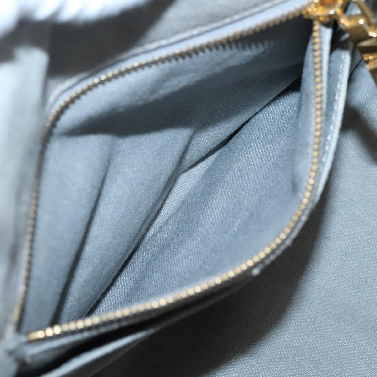 PRADA Canapa MM Hand Bag Canvas Gray Gold Auth bs28698