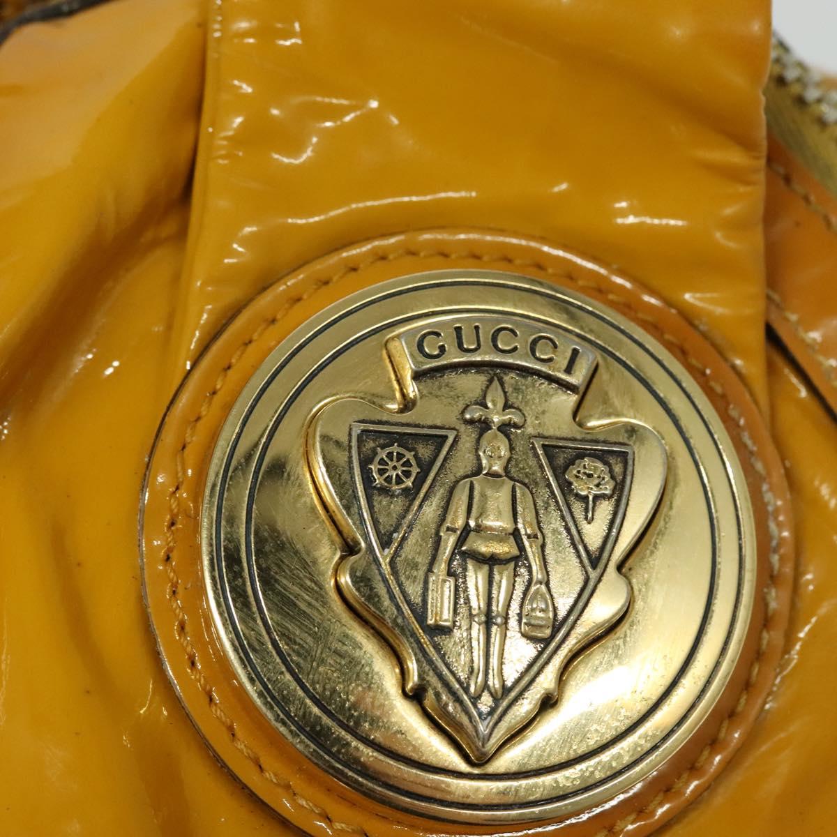 GUCCI Tote Bag Enamel Yellow Gold 197019 Auth bs28709