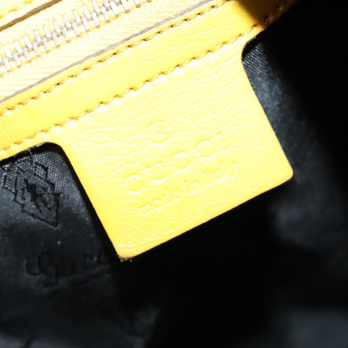 GUCCI Tote Bag Enamel Yellow Gold 197019 Auth bs28709