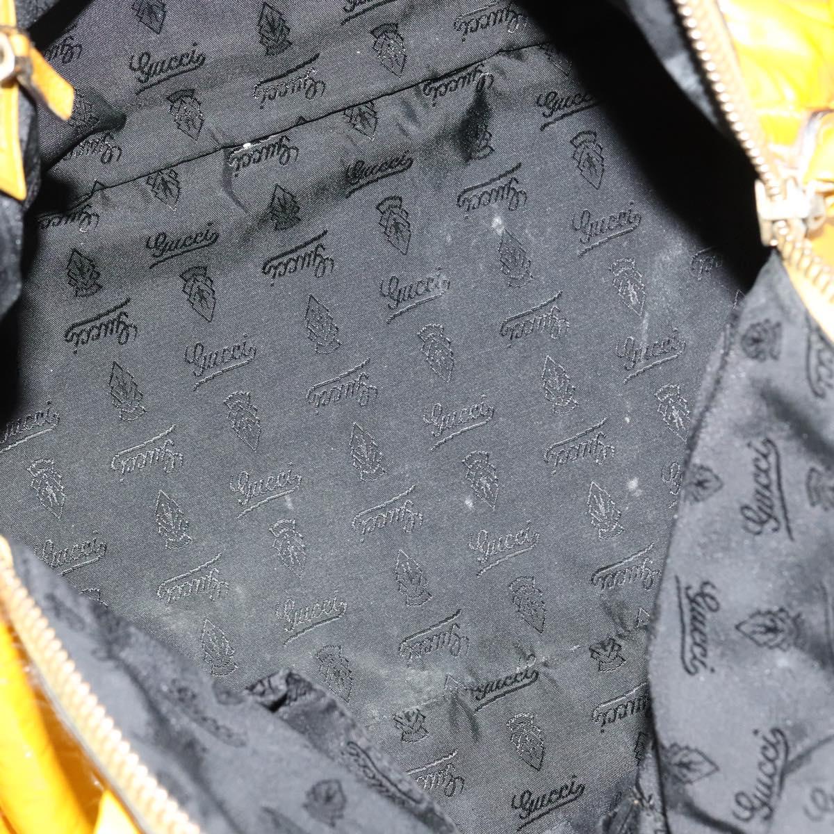 GUCCI Tote Bag Enamel Yellow Gold 197019 Auth bs28709