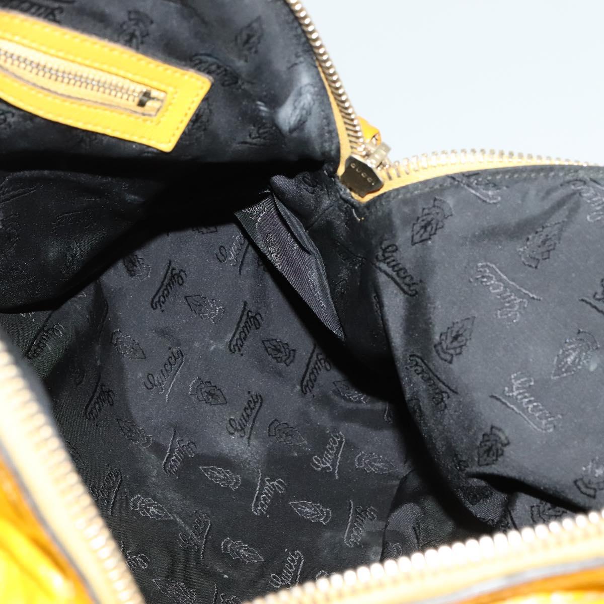 GUCCI Tote Bag Enamel Yellow Gold 197019 Auth bs28709