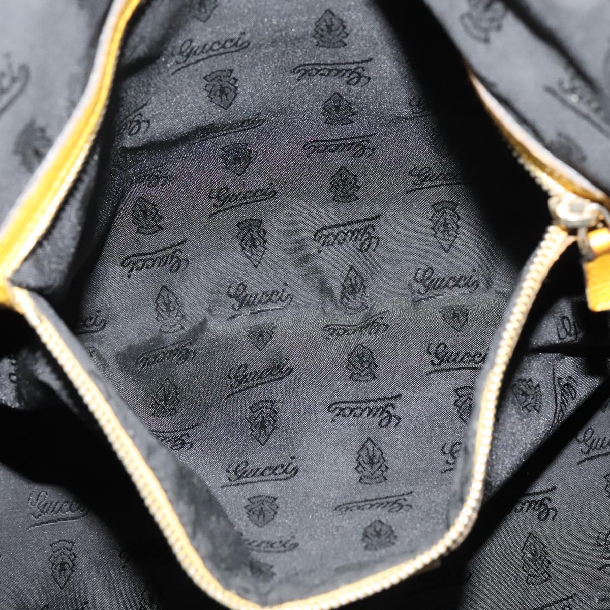 GUCCI Tote Bag Enamel Yellow Gold 197019 Auth bs28709