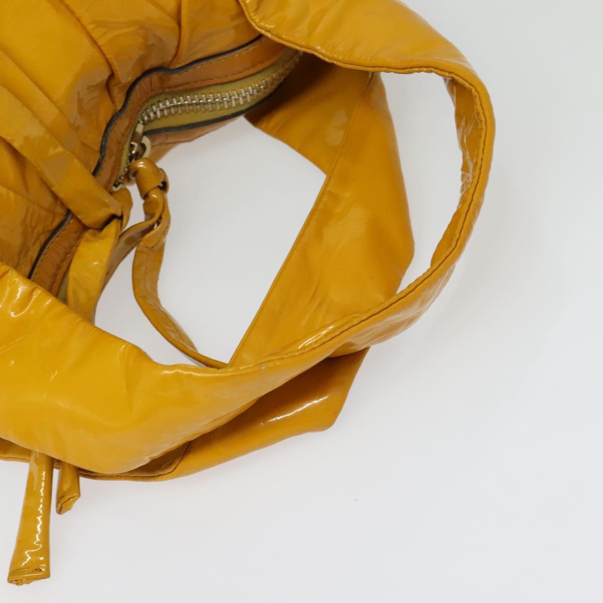 GUCCI Tote Bag Enamel Yellow Gold 197019 Auth bs28709