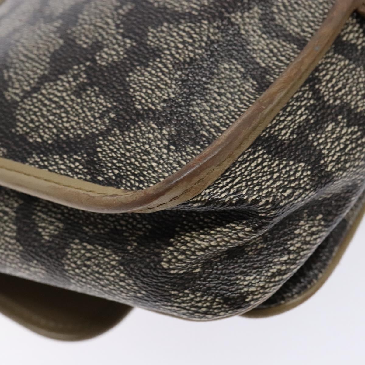 SAINT LAURENT Shoulder Bag PVC Leather Beige Gray Auth bs28744