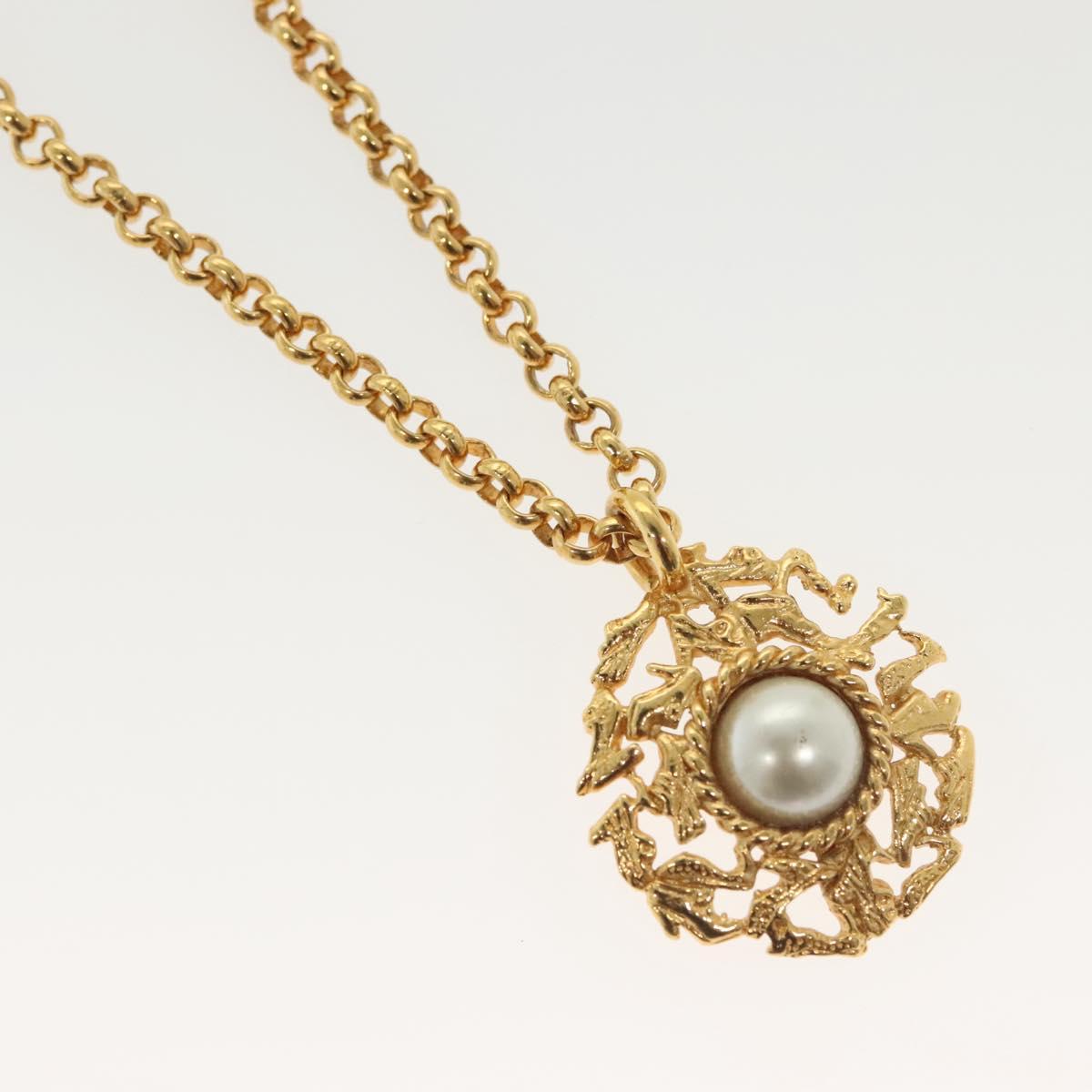 Salvatore Ferragamo Necklace metal Gold Auth bs28768