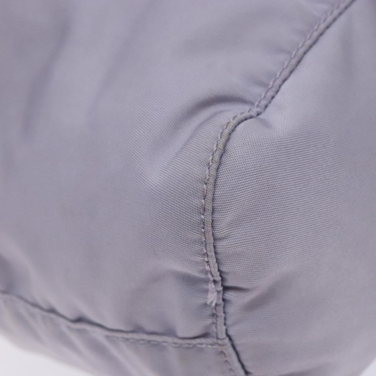 PRADA Purse Pouch Nylon Purple Silver Auth bs28790