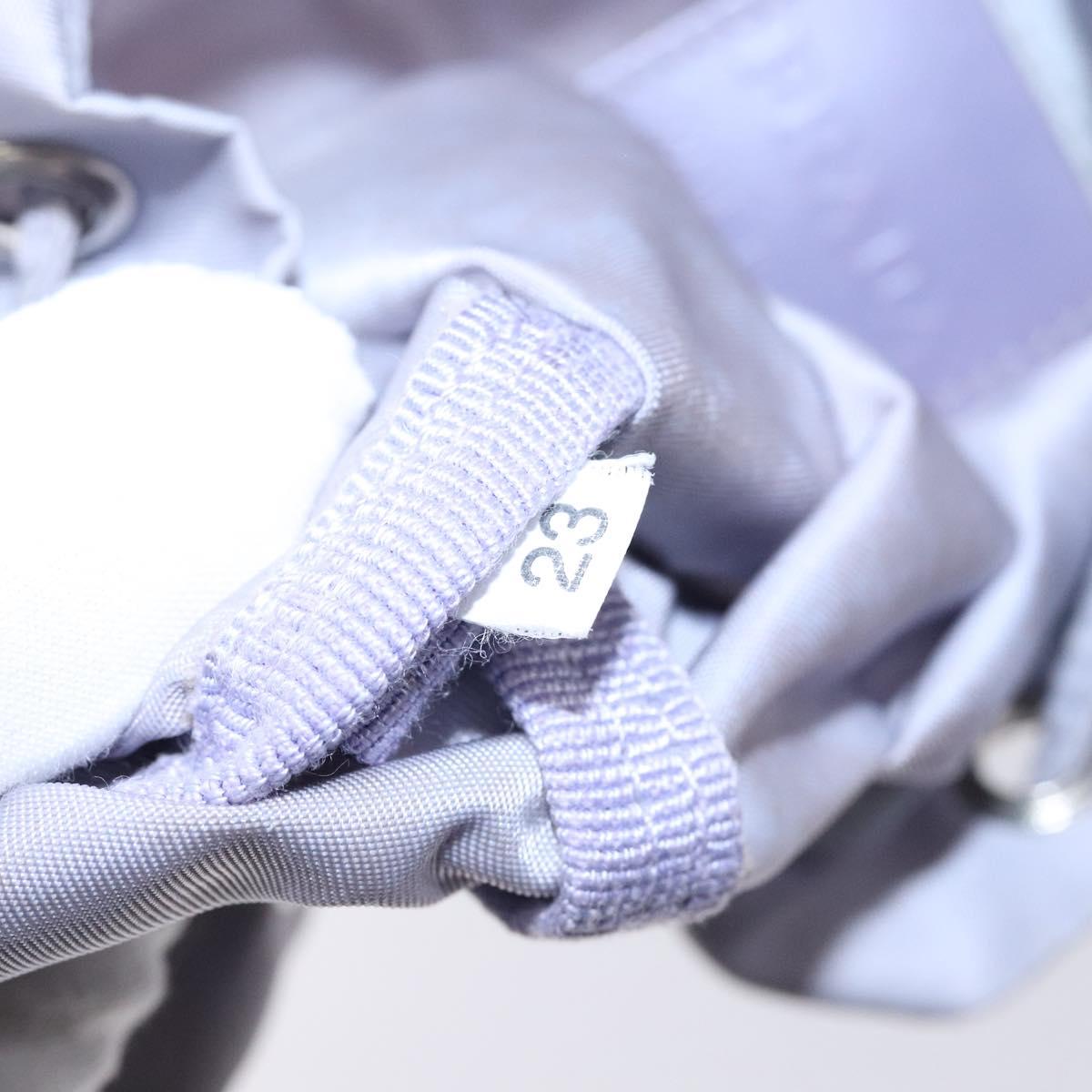 PRADA Purse Pouch Nylon Purple Silver Auth bs28790