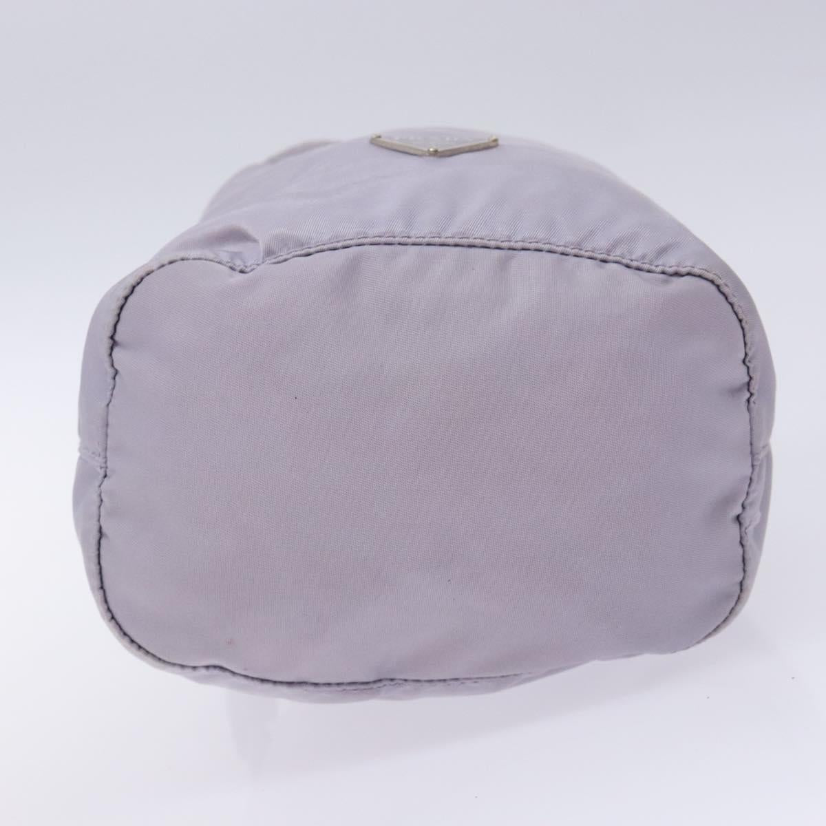 PRADA Purse Pouch Nylon Purple Silver Auth bs28790