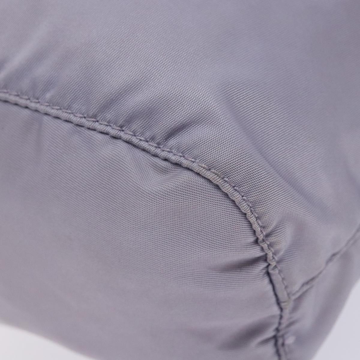 PRADA Purse Pouch Nylon Purple Silver Auth bs28790