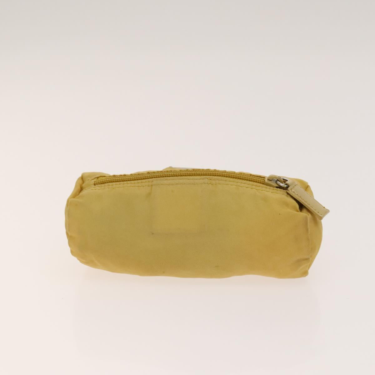 PRADA Pouch Nylon 4Set Black Pink yellow Auth bs28799