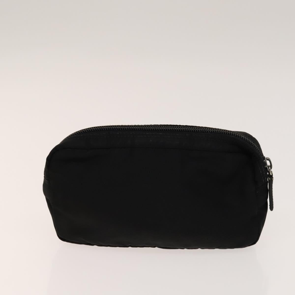 PRADA Pouch Nylon 4Set Black Pink yellow Auth bs28799