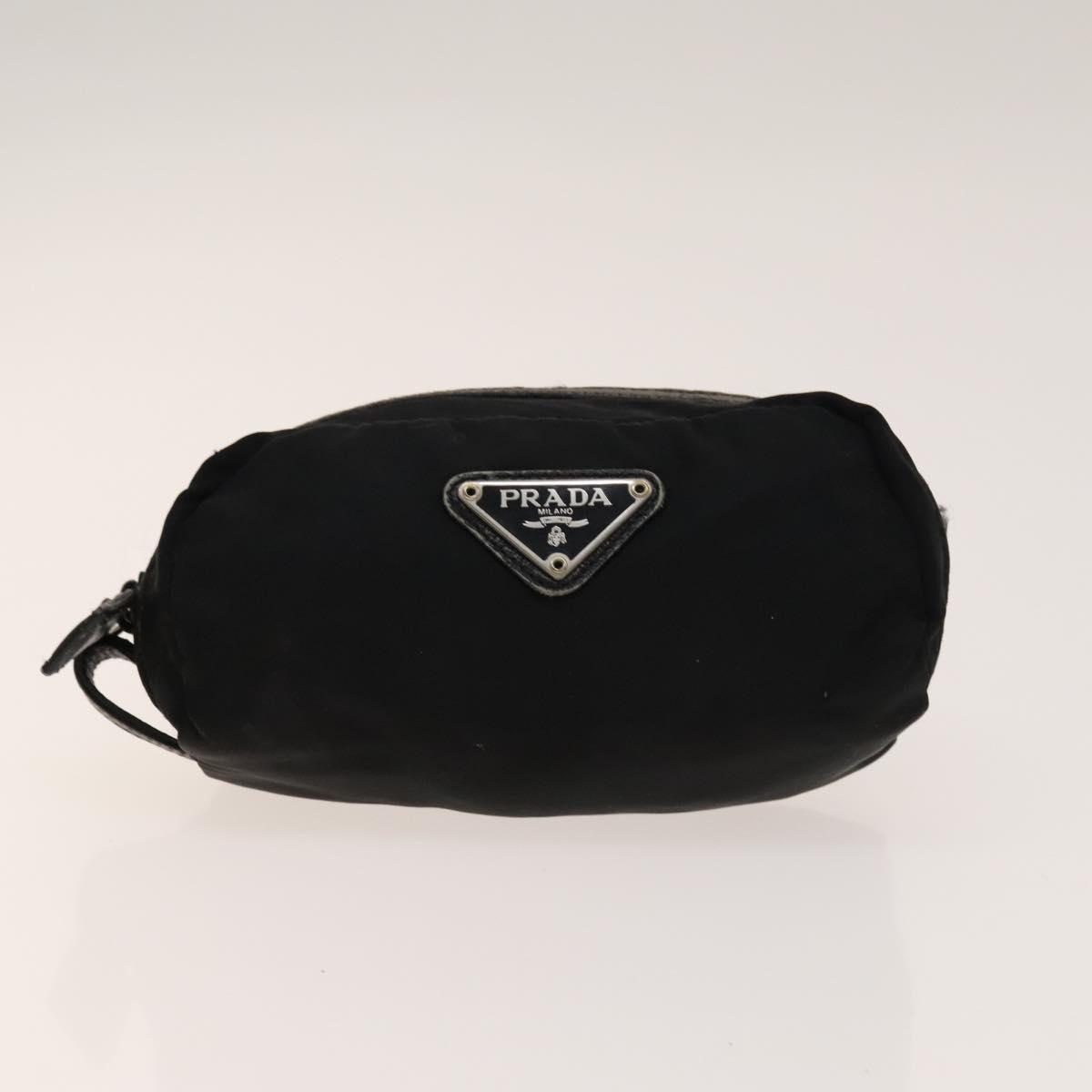 PRADA Pouch Nylon 4Set Black Pink yellow Auth bs28799