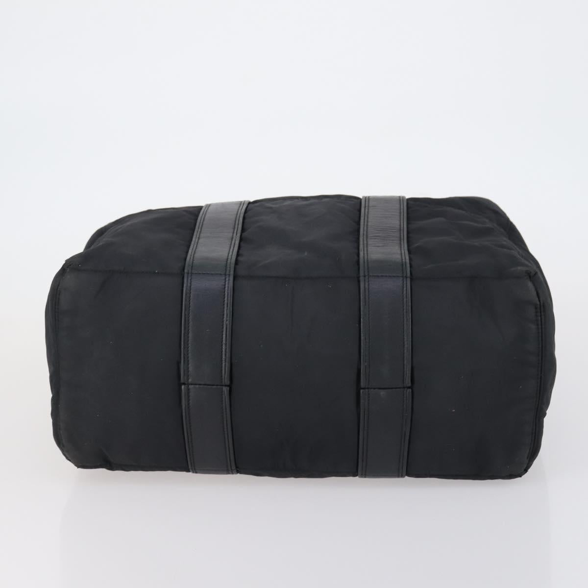 HERMES Tote Bag Canvas 2 Set Black Auth bs28801