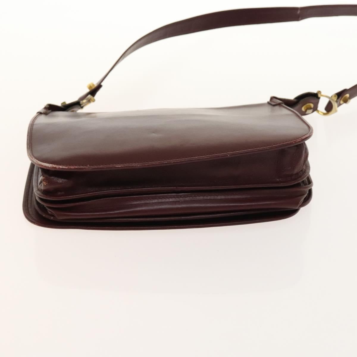 Salvatore Ferragamo Cartier Gancini Bag Leather 3 Set Black Auth bs28805