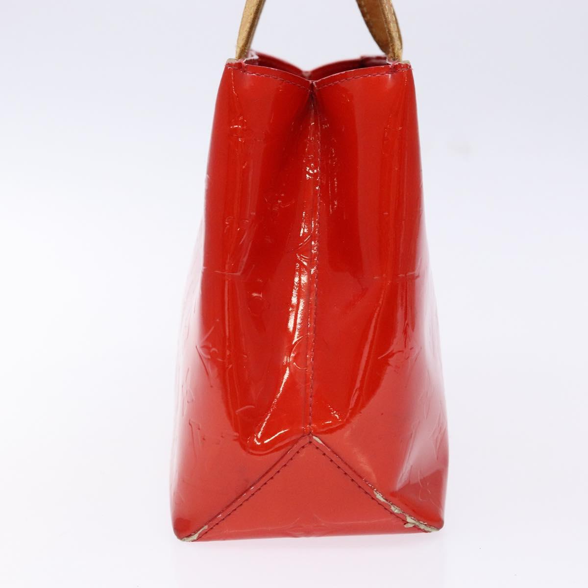 LOUIS VUITTON Monogram Vernis Reade PM Hand Bag Red Rouge M91088 LV Auth bs28806