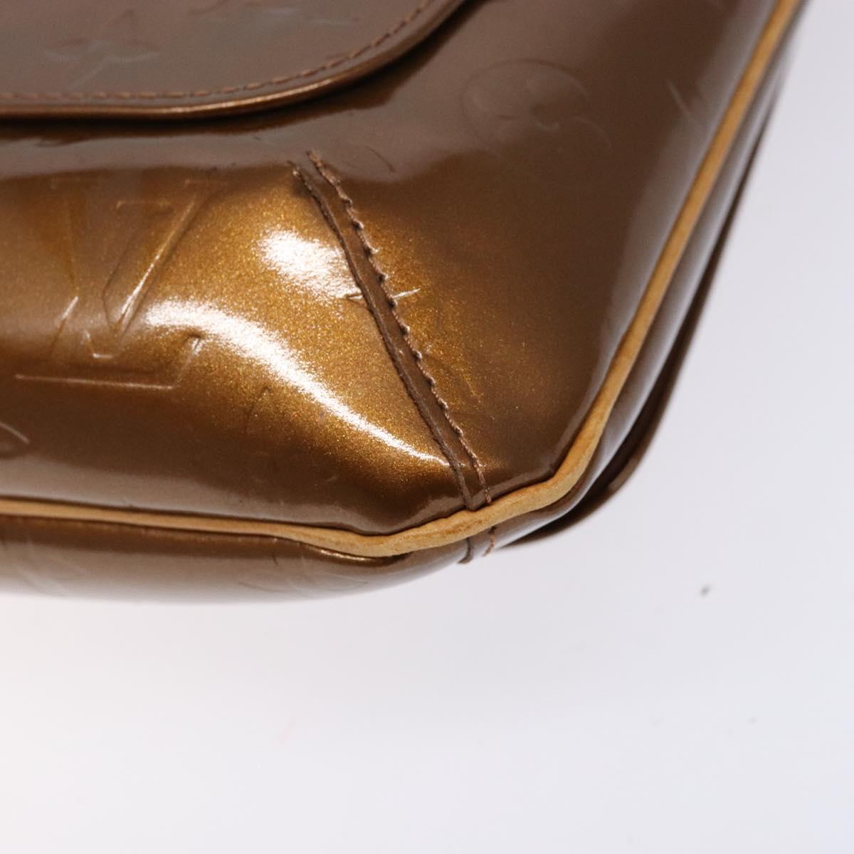 LOUIS VUITTON Monogram Vernis Thompson Street Bag Bronze M91124 LV Auth bs28807