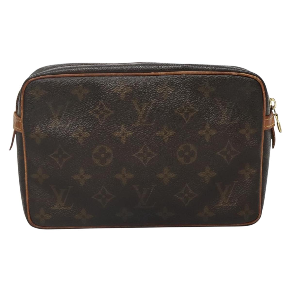 LOUIS VUITTON Monogram Compiegne 23 Clutch Bag M51847 LV Auth bs28818