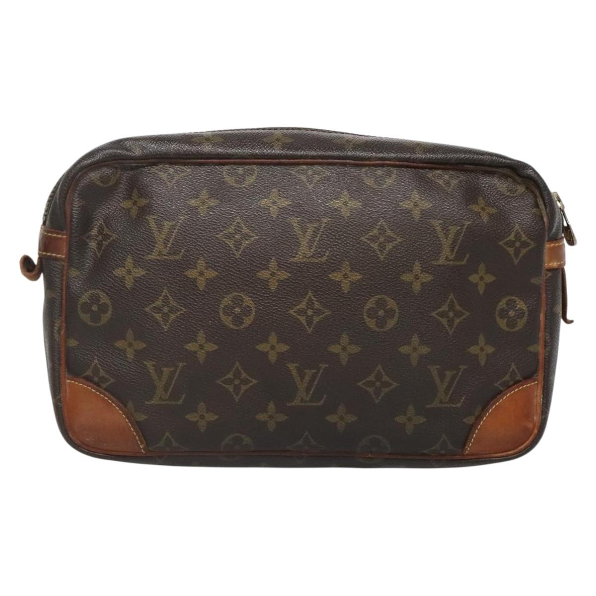LOUIS VUITTON Monogram Compiegne 28 Clutch Bag M51845 LV Auth bs28819