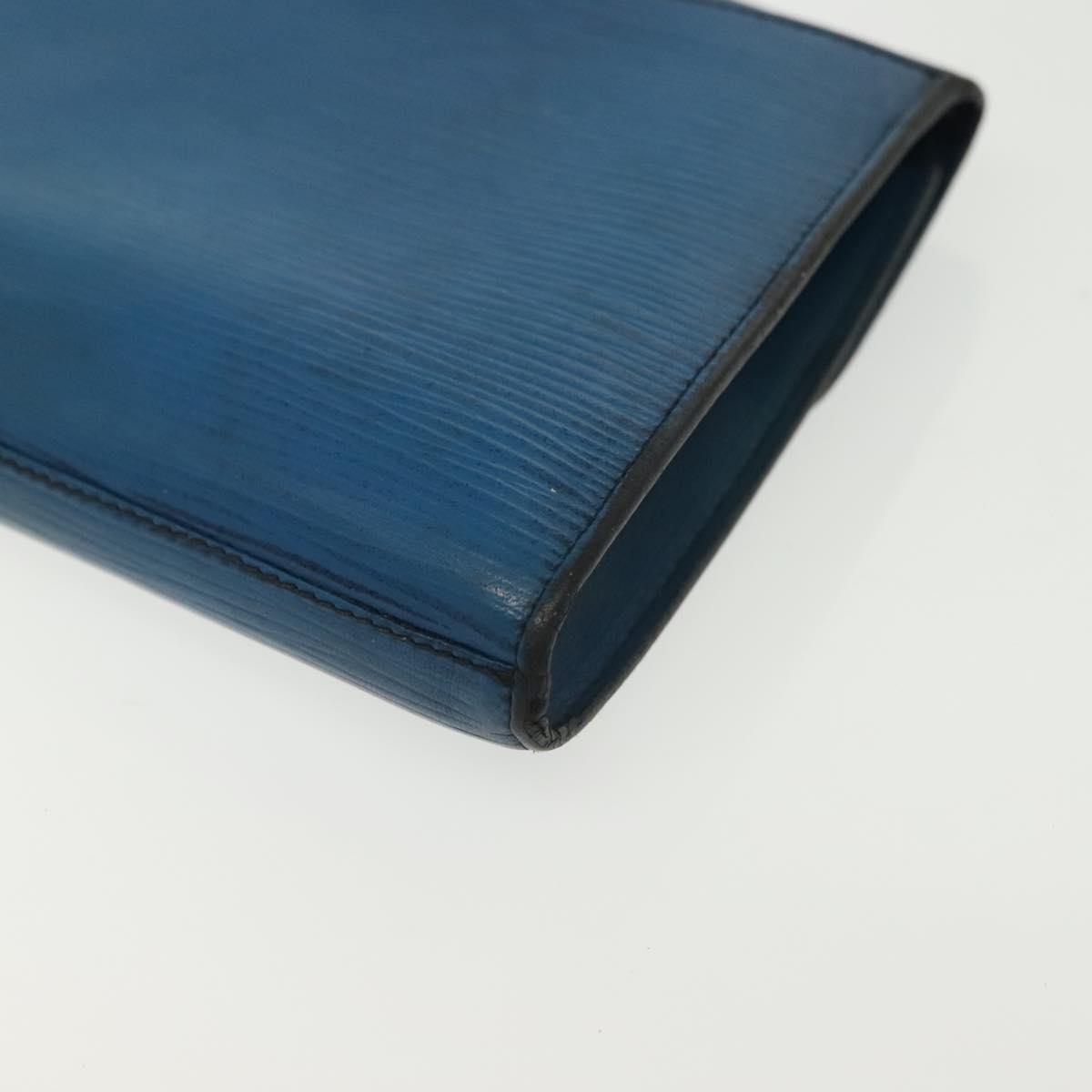 LOUIS VUITTON Epi Art Deco Clutch Bag Blue M52635 LV Auth bs28832