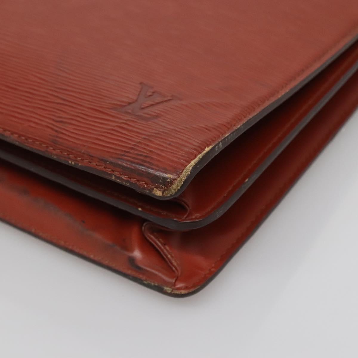 LOUIS VUITTON Epi Serviette Conseiller Briefcase Brown M54423 LV Auth bs28836