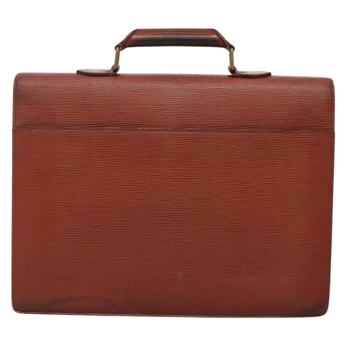 LOUIS VUITTON Epi Serviette Conseiller Briefcase Brown M54423 LV Auth bs28836