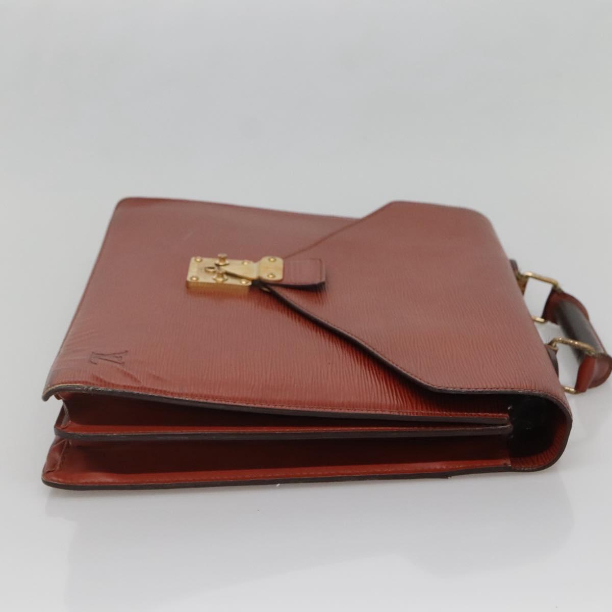 LOUIS VUITTON Epi Serviette Conseiller Briefcase Brown M54423 LV Auth bs28836