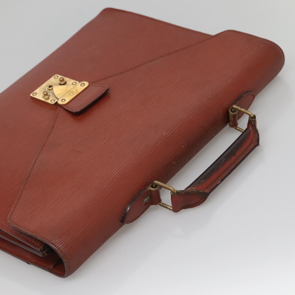 LOUIS VUITTON Epi Serviette Conseiller Briefcase Brown M54423 LV Auth bs28836