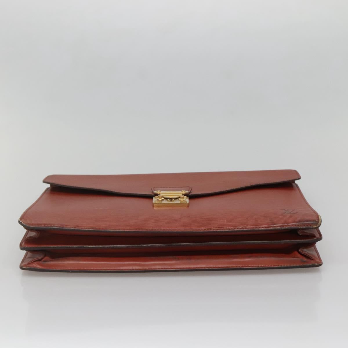 LOUIS VUITTON Epi Serviette Conseiller Briefcase Brown M54423 LV Auth bs28836