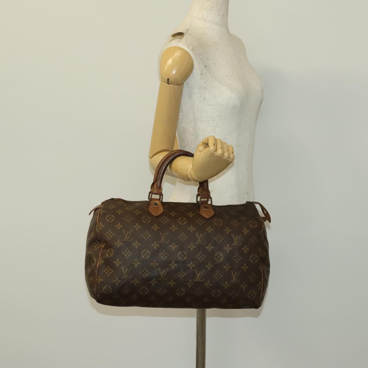LOUIS VUITTON Monogram Speedy 35 Hand Bag M41524 LV Auth bs28843