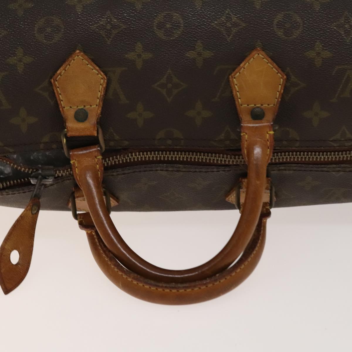 LOUIS VUITTON Monogram Speedy 35 Hand Bag M41524 LV Auth bs28844
