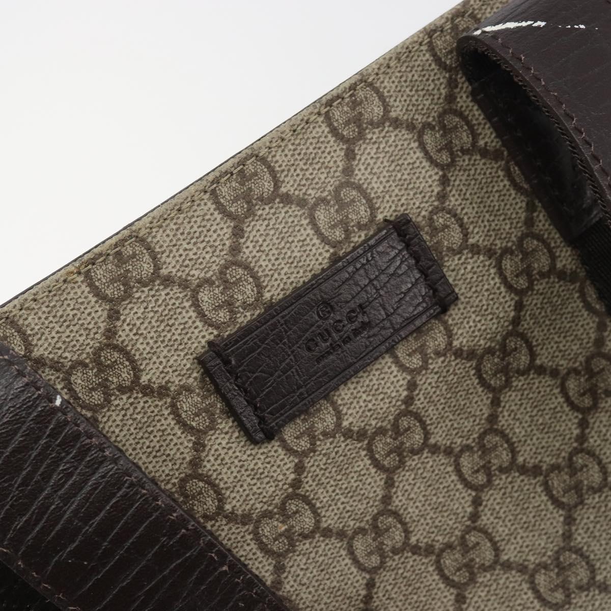 GUCCI GG Supreme Tote Bag PVC Beige Silver 141976 Auth bs28870