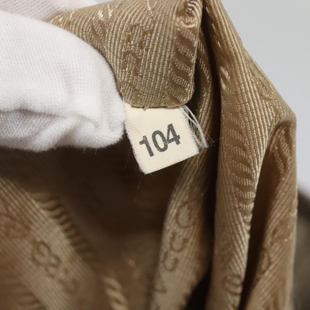 PRADA Hand Bag Canvas 2way Beige Gold Auth bs28891