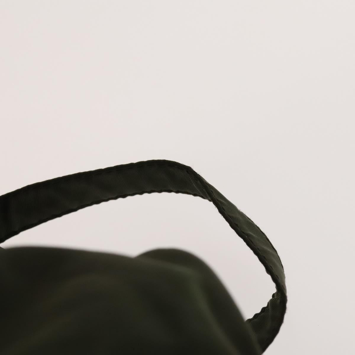PRADA Backpack Nylon Khaki Silver Auth bs28893