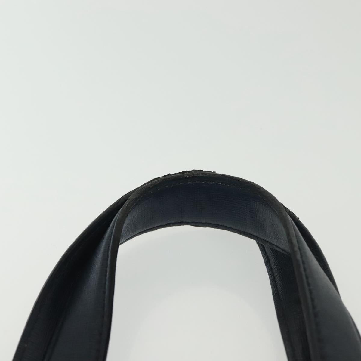 FENDI Monster Bugs Eye Tote Bag Nylon Leather Blue Black Silver Auth bs28907