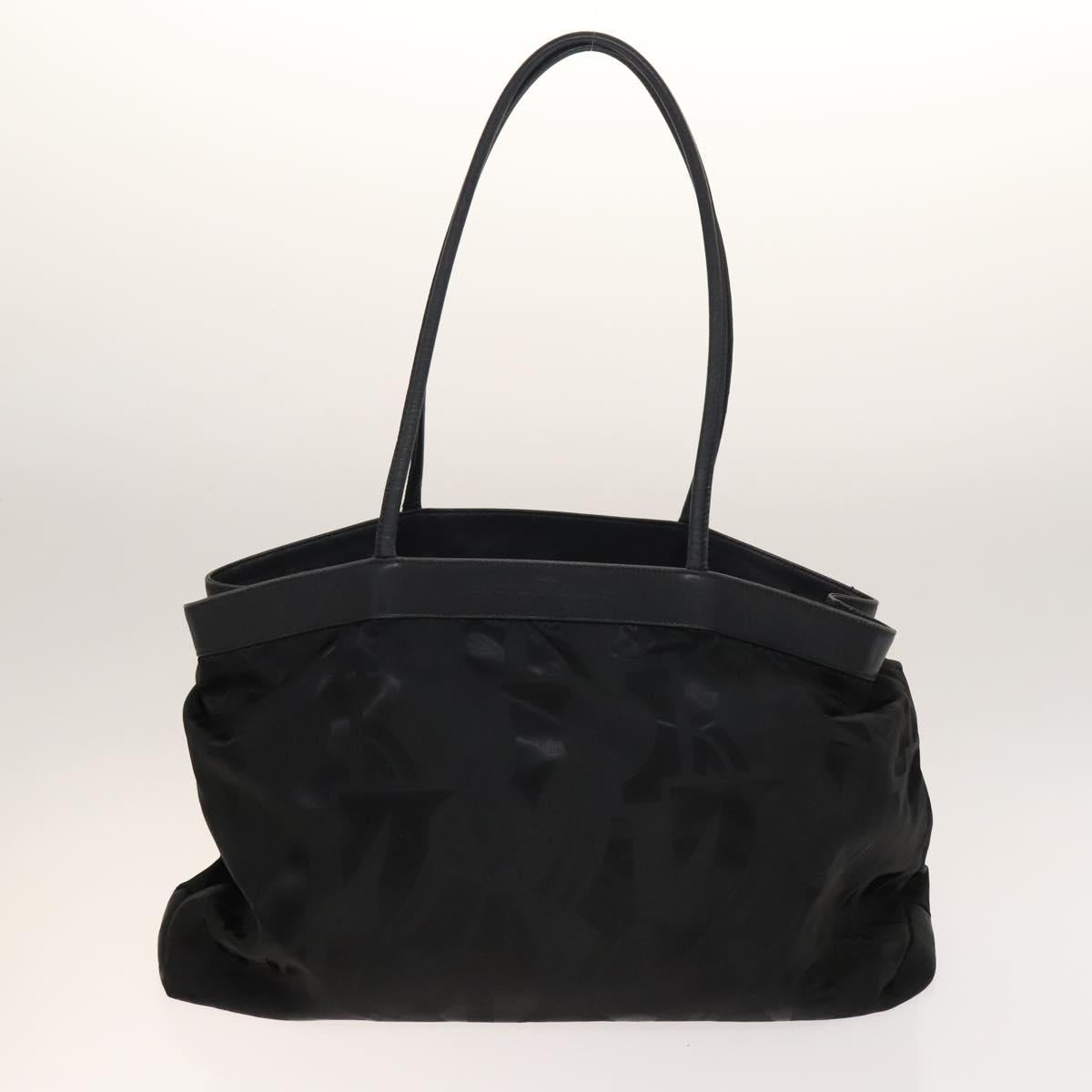 Salvatore Ferragamo Gancini Hand Bag Nylon 2Set Black Auth bs28917